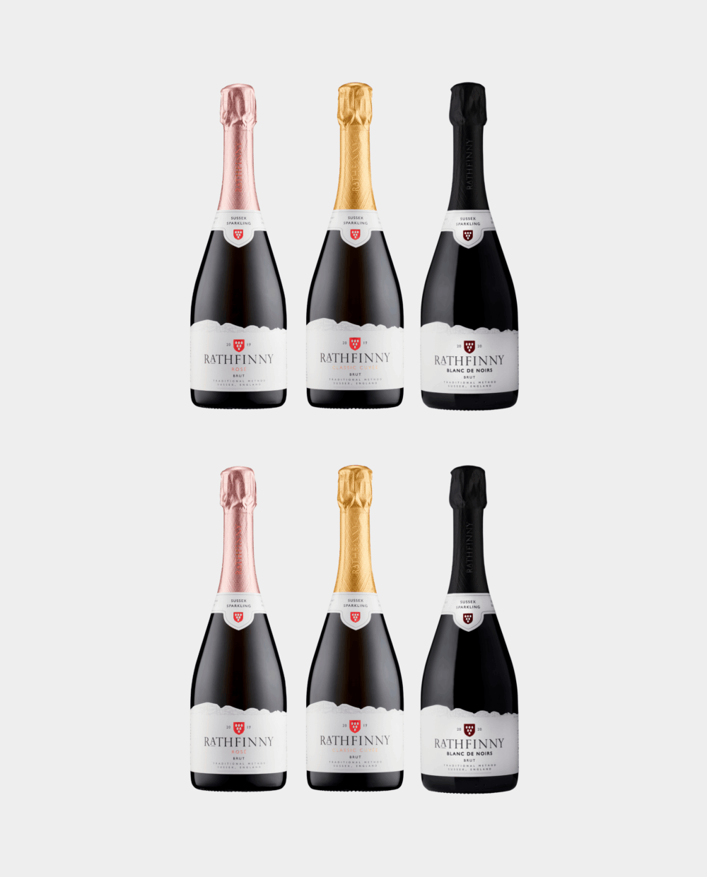 Rathfinny Wine Pinot Noir 6 Bottle Case 2019 Classic 2019 Rose 2020 Blanc de Noirs