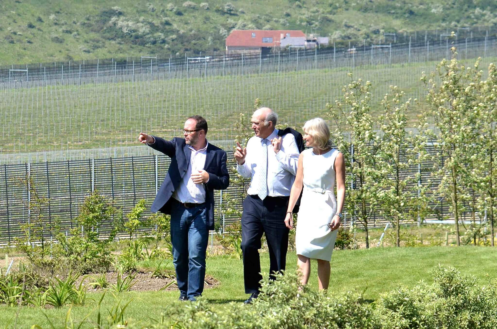 Vince Cable and Mark and Sarah Driver