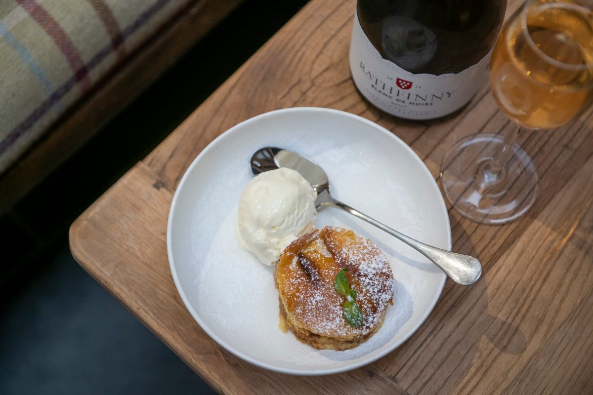 Brioche and Butter Pudding with Sussex Sparkling