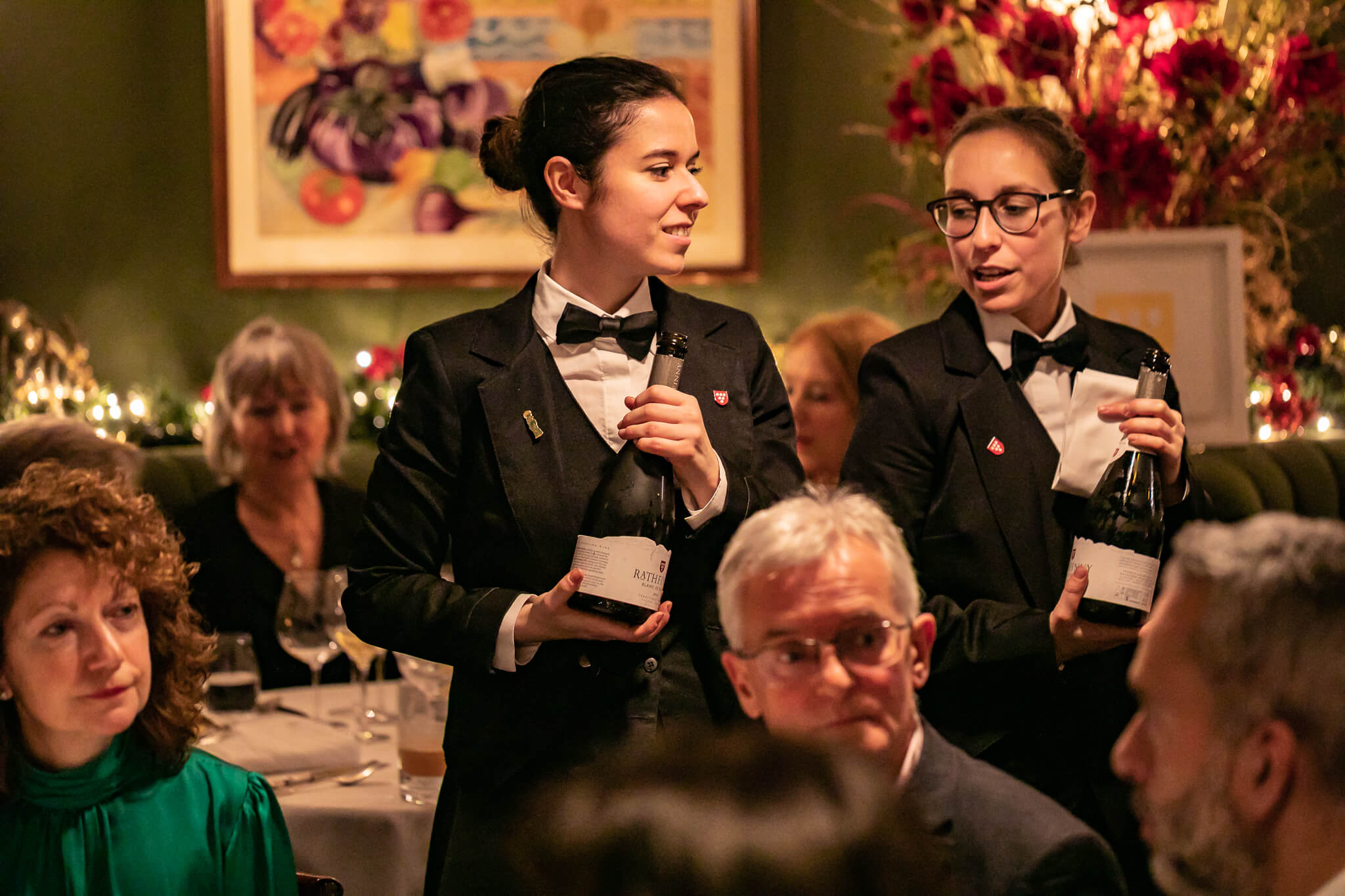 Female Sommeliers Holding Rathfinny Sparkling Wine