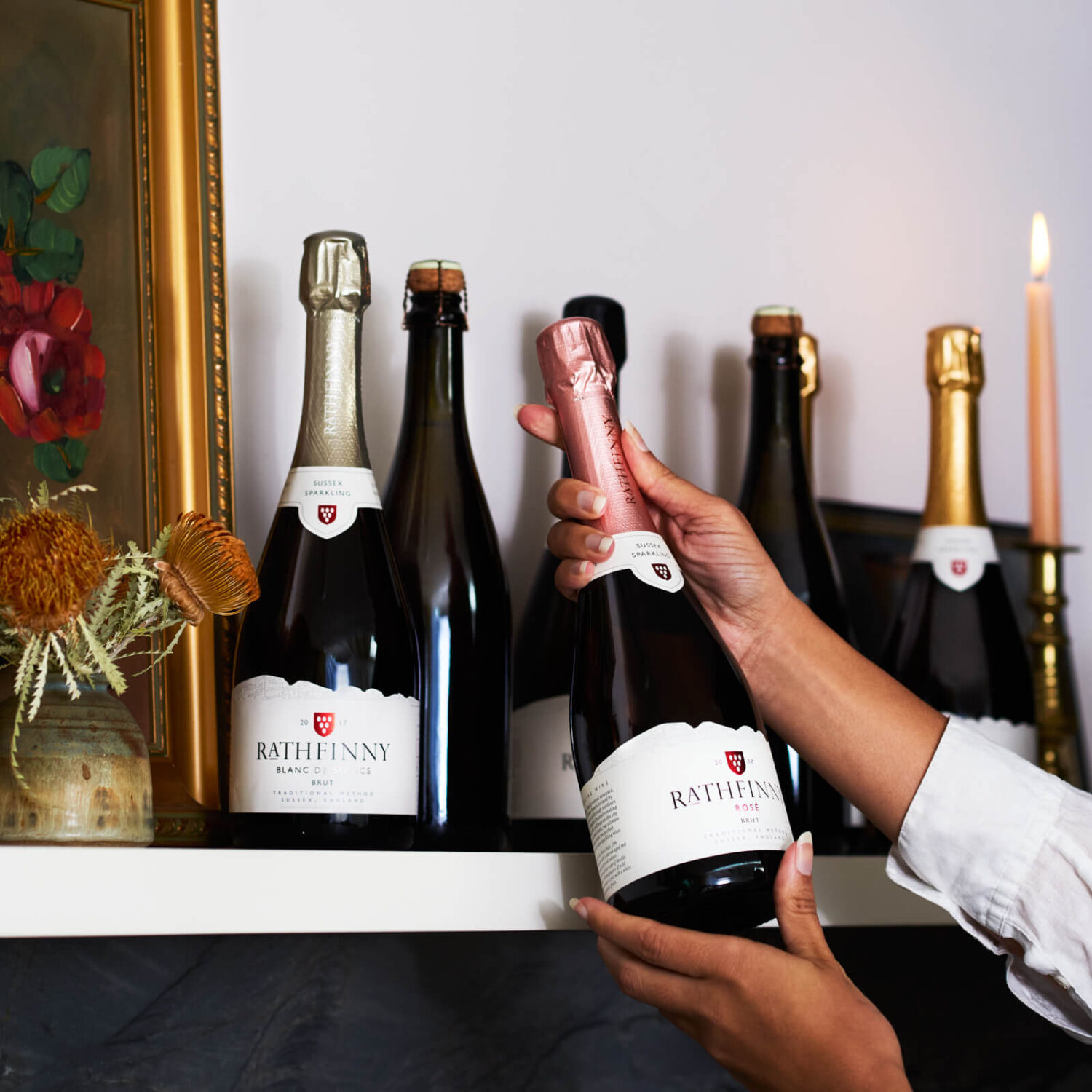 Sussex Sparkling on a Shelf