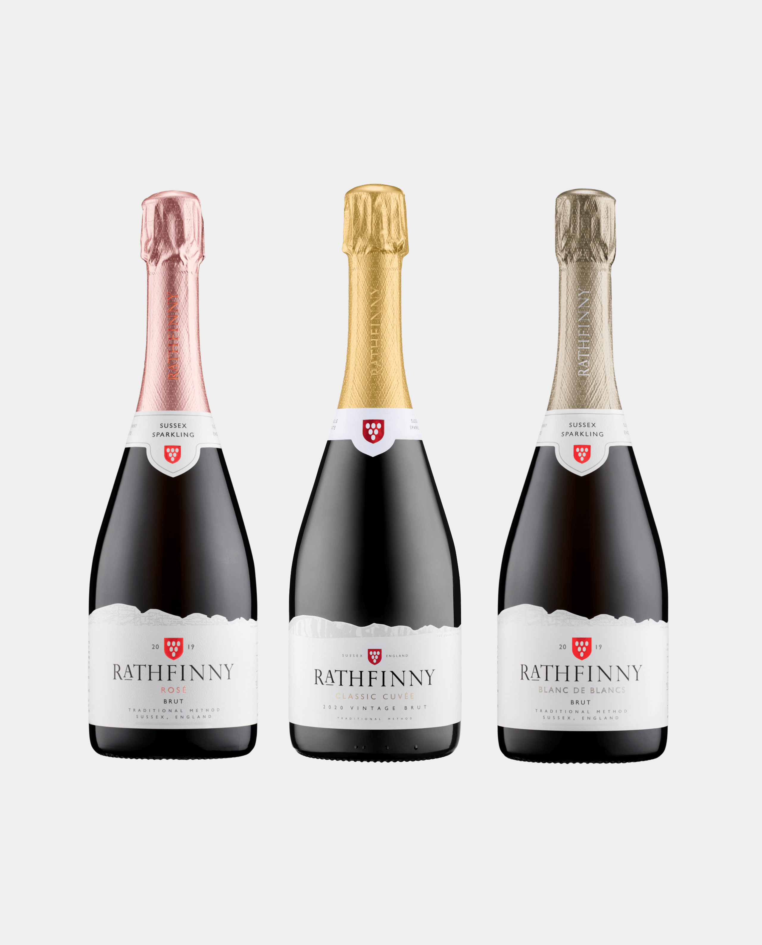 Rathfinny Indulgence 6 Bottle Case Classic 2020 Rose 2019 Blanc de Blancs 2019 Square