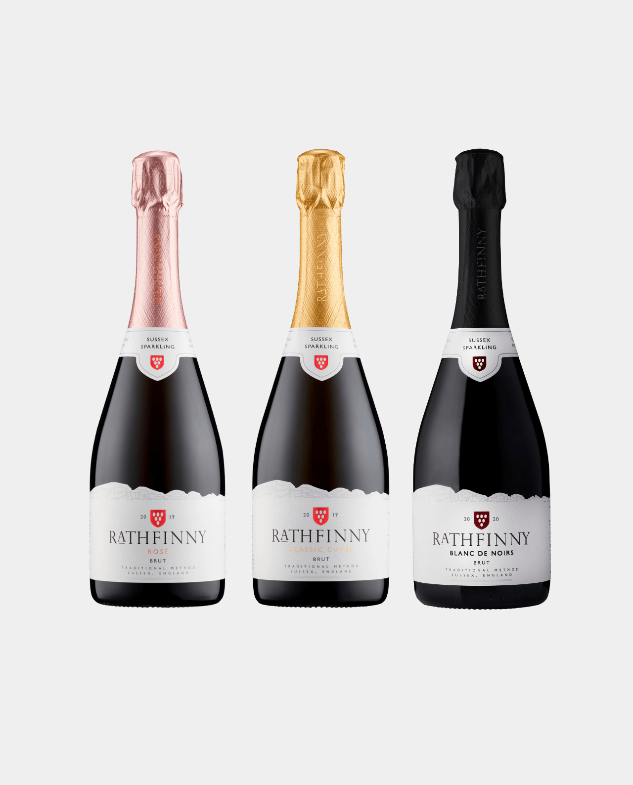 Rathfinny Pinot Noir 3 Bottle Case 2019 Classic 2019 Rose 2020 Blanc de Noirs